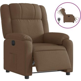 vidaXL Vidaxl - Sill&oacute;n Reclinable El&eacute;ctrico De Tela Marr&oacute;n