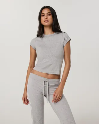 Vuori Clothing Halo Baby T-Shirt | Pale Grey Heather Tonal | XS, Size Extra Small