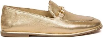 Michael Kors Carson Metallic Leather Loafer - Dames - Loafers - Geel - 36 EU - Leer - Schoenen