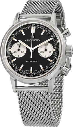 Hamilton Intra-Matic Chronograph Hand Wind Black Dial Mens Watch H38429130