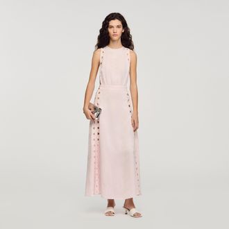 Sandro Flower jacquard maxi dress