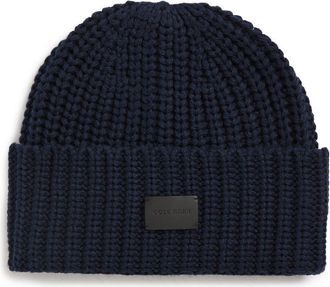 Cole Haan Chunky Stitch Knit Beanie in Navy Blazer at Nordstrom Rack