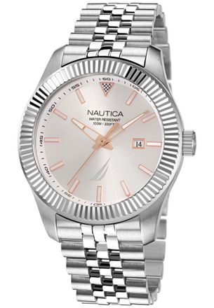 Nautica NAPPBS250 Mens Pacific Beach Watch - Silver - One Size