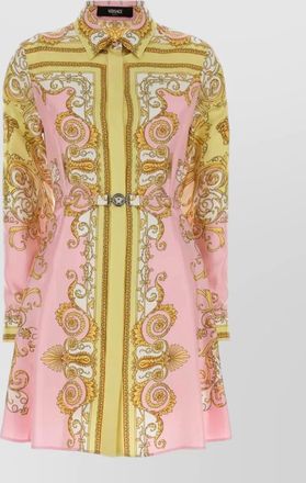 Versace twill shirt dress featuring printed design