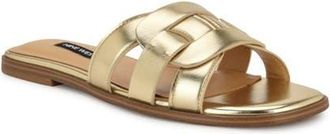 Nine West Glorie Slide Sandal in Gold at Nordstrom, Size 9