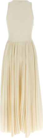 Alexander McQueen Womens White Cotton Long Dress