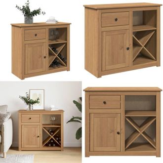 vidaXL Credenza con Cassetto Panama 93x40x80 cm Legno Massello di Pino - Cassetto - Credenza da cucina