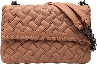 Bottega Veneta Pre-owned Studded Quilted Design Bag - Dames - Vintage Schoudertas - Bruin - ONE Size - Vintage