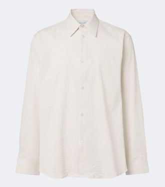 STUDIO NICHOLSON View striped cotton and linen shirt