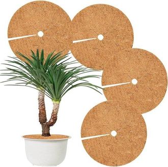 No Brand Paquete De 4 Piezas De Mantillo De C&aacute;scara De Coco - Protecci&oacute;n Invernal Para Plantas En Maceta - Supresi&oacute;n De Malas Hierbas - 45 Cm