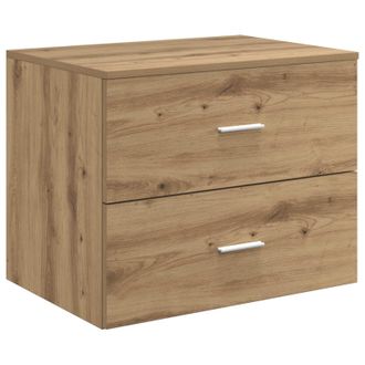 vidaXL Mueble De Ba&ntilde;o Montado En La Pared Roble Artesanal Vidaxl