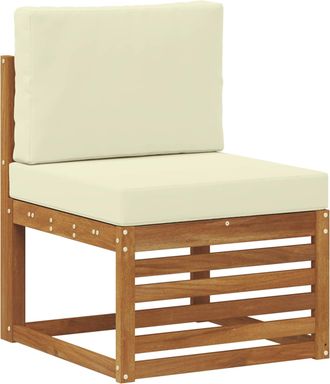 vidaXL Sof&aacute; Intermedio De Exterior Madera De Acacia S&oacute;lida Natural Vidaxl
