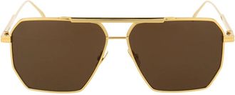 Bottega Veneta Bv1012S Zonnebril - Heren - Accessoires - Geel - Maat: 60 MM
