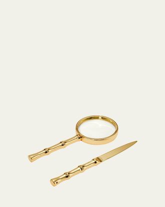 Aerin Ava Bamboo Magnifying Glass and Letter Opener
