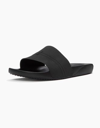 FitFlop Mens Fitflop iQushion Pool Slides Polyurethane Mens All Black Slides - Size: 12