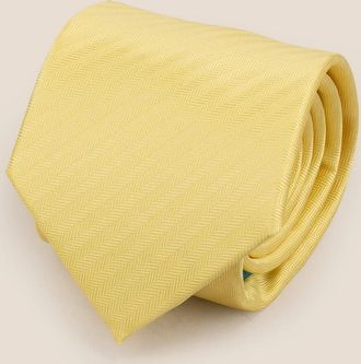 Oswin Hyde Mens Yellow Self Stripe