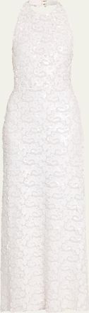 Ramy Brook Giada Sequin Halter Column Gown