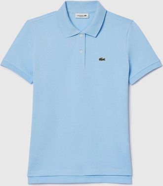 Lacoste Womens Regular-Fit Petit Polo Shirt - Blue - Size: 12