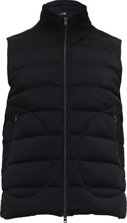 Herno Zipped Down Vest Jacket with Pockets in Black Polyamide