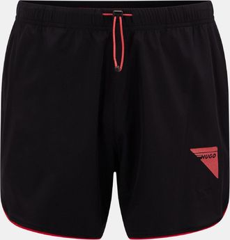 HUGO BOSS Hugo Mens Darbag X Running Shorts with Bound Hem in Black - Size Small