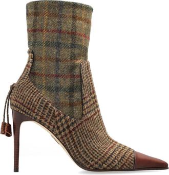 Dsquared2 Schoenen, Dames, Bruin, 40 EU, Wol, Heeled Enkellaarsjes
