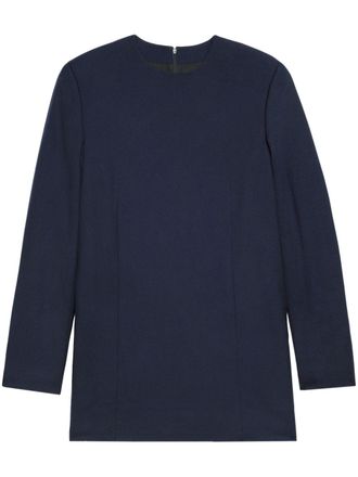 Ami Mini-jurk van scheerwol - Blauw