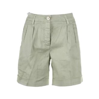 Re-hash Groene Bermuda Shorts - Dames - Korte Broeken - Groen - W25 - Katoen - Korte Broeken