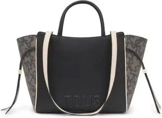 Tous Kaos Icon Tas Zwart-Beige - Dames - Shoppers - Zwart - ONE Size - Leer - Tassen