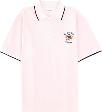 Dr&ocirc;le de Monsieur Floral-embroidered Polo Shirt