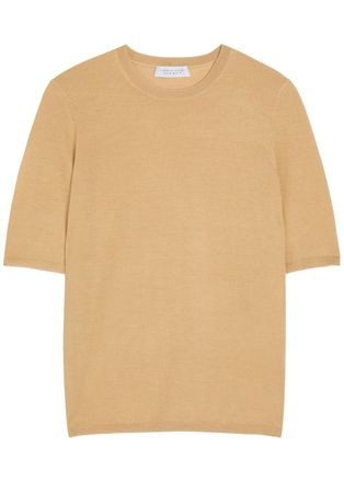 Gabriela Hearst Chryse Cashmere and Silk-blend T-shirt - Beige - S (UK8-10 / S)