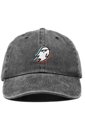 Dalix Ghost Life Embroidered Casual Cap in Washed Black at Nordstrom