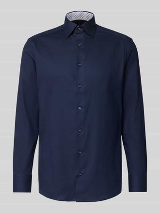 Olymp Regular Fit Businesshemd aus reiner Baumwolle mit Kentkragen in Marine, Größe 39