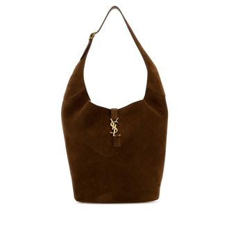 Saint Laurent Brown Suede Le 5 a 7 Shoulder Bag