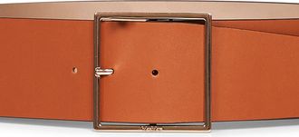 Max Mara Womens Wide Belt Mxaginnico Tan Calf Leather Brown (bos Taurus)