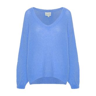 Americandreams Silja V-neck Knitwear - - Knitwear - Donna - Blu - M
