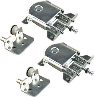 OEM 2 Poleas Para Puertas Correderas, Juego De Ruedas Para Puertas De Armarios, Ruedas Para Puertas Correderas, 80x85 Mm, Plateado
