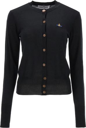 Vivienne Westwood Cardigan con cuello redondo bordado Orb - Knitwear - Mujer - Negro - M