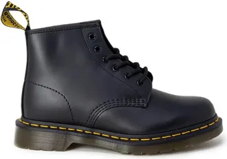 Dr. Martens Zwarte leren laars met 3 cm hak - Dames - Veterlaarzen - Zwart - 40 EU - Leer - Schoenen