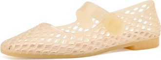 Mia Coco Womens Flat Shoes Butter Yellow Translucent : 10 M, Synthetic