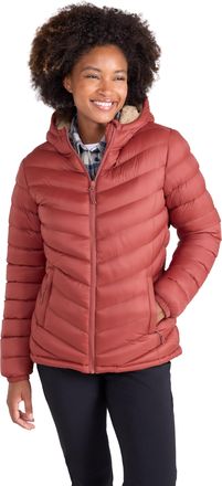 Mountain Warehouse Seasons Womens Fur Lined Padded Jacket - Fleece Lined & Lightweight Puffer Coat with Central Zip - Best for Autumn Winter, Outdoors & Travelling Rust 