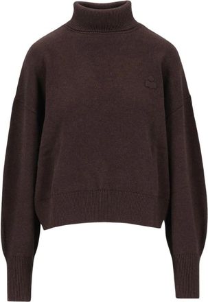 Isabel Marant Nasha Turtleneck Trui - Dames - Coltruien - Bruin - S - Katoen - Truien & Vesten
