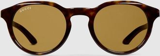 Gucci Round Frame Sunglasses, Brown