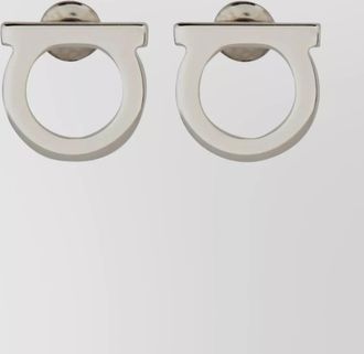 Ferragamo brass hook earrings
