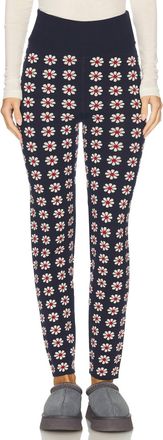 The Great. Merino Leggings In Frosted Daisy