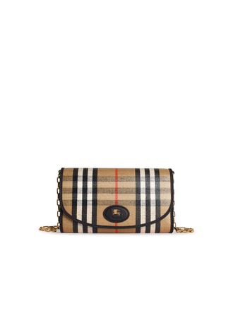 Burberry Highlands Sand Cotton Blend Crossbody Billet