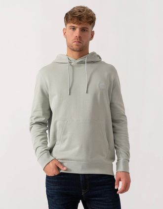 HUGO BOSS Mens BOSS Orange Wetalk Mens Pullover Hoodie With Logo Patch - Silver 043 - Size: 42