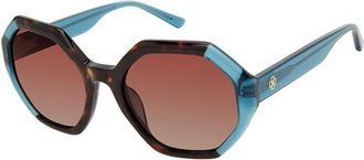 ANN TAYLOR ATP923 Polarized C02 Womens Sunglasses Blue Size 52