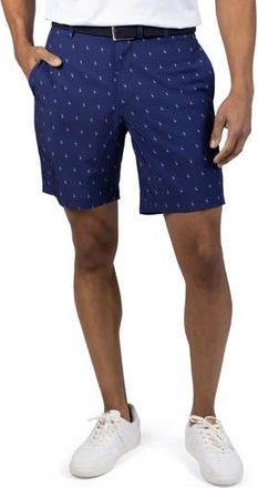 Tailorbyrd Print Performance Shorts in Navy at Nordstrom Rack, Size 32