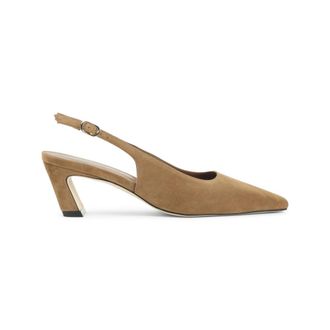 Stuart Weitzman Beige Pointed Toe Pumps