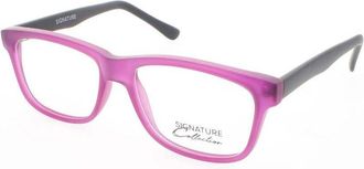 Signature Ladies Purple Rectangular Eyeglass Frames S7004PURBLK49